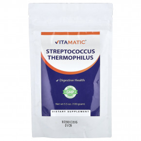 Vitamatic, термофильный стрептококк (Streptococcus thermophilus), 100 г (3,5 унции) - описание | фото