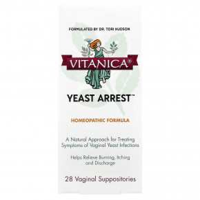 Vitanica, Yeast Arrest ™, 28 вагинальных суппозиториев в Москве - eco-herb.ru | фото
