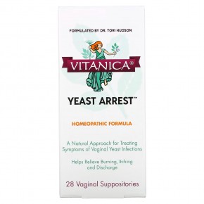 Vitanica, Yeast Arrest, здоровье влагалища, 28 вагинальных суппозиториев в Москве - eco-herb.ru | фото