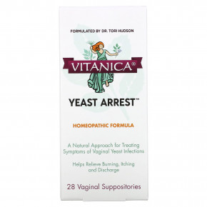 Vitanica, Yeast Arrest, здоровье влагалища, 28 вагинальных суппозиториев в Москве - eco-herb.ru | фото