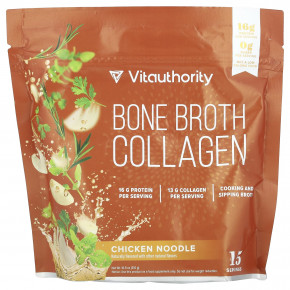 Vitauthority, Bone Broth Collagen, куриная лапша, 310 г (10,9 унции) в Москве - eco-herb.ru | фото