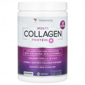 Vitauthority, Collagen Protein+, коллаген нескольких типов, без добавок, 234 г (8,26 унции) в Москве - eco-herb.ru | фото