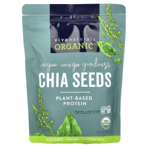 Viva Naturals, Organic Chia Seeds, 1 lb (454 g) - описание | фото