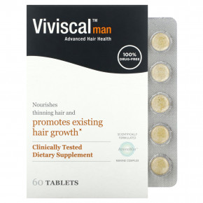 Viviscal, Man Advanced Hair Health, 60 таблеток - описание | фото