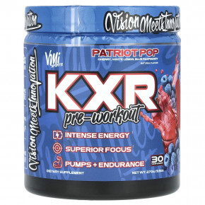VMI Sports, KXR, предтренировочный комплекс, Patriot Pop, 270 г (9,5 унции) в Москве - eco-herb.ru | фото