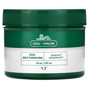 VT Cosmetics, Cica Mild Toner Pad, 60 подушечек, 130 мл в Москве - eco-herb.ru | фото