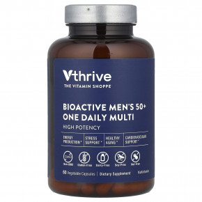 Vthrive, Bioactive Men's 50+ One Daily Multi, 60 растительных капсул - описание | фото