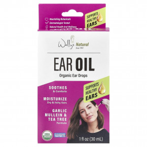 Wally's Natural, органическое масло для ушей, капли, 30 мл (1 жидк. унция) в Москве - eco-herb.ru | изображение Wally's Natural, органическое масло для ушей, капли, 30 мл (1 жидк. унция) в Москве - eco-herb.ru | фото