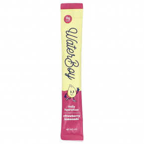 Waterboy, Daily Hydration, смесь для приготовления электролитического напитка, со вкусом клубничного лимонада, 12 стиков в упаковке, по 3,1 г (0,11 унции) в Москве - eco-herb.ru | фото