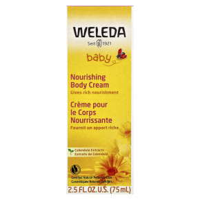 Weleda, детский питательный крем для тела, с экстрактом календулы, 75 мл (2,5 жидк. унции) - описание | фото