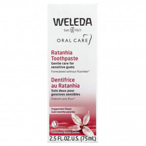 Weleda, Oral Care, зубная паста из ратании, со вкусом перечной мяты, 75 мл (2,5 жидк. унц.) в Москве - eco-herb.ru | фото