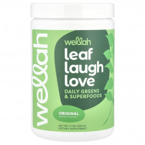 Wellah, Leaf Laugh Love, Daily Greens & Superfoods, Original, 309 г (11 унций) в Москве - eco-herb.ru | фото