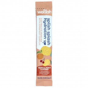 Wellah, Splish Splash Hydration, тропический пунш, 20 пакетиков по 5,2 г (0,2 унции) в Москве - eco-herb.ru | изображение Wellah, Splish Splash Hydration, тропический пунш, 20 пакетиков по 5,2 г (0,2 унции) в Москве - eco-herb.ru | фото