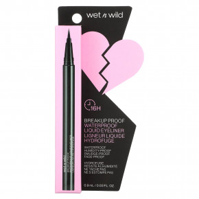 wet n wild, Breakup Proof, водостойкая жидкая подводка для глаз, 1111509 ультра черный, 0,9 мл (0,03 жидк. унц.) в Москве - eco-herb.ru | фото