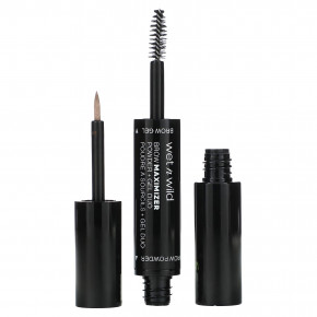 wet n wild, Brow Maximizer, пудра + гель Duo, нейтральный коричневый, пудра - 0,8 г (0,02 унции), гель - 3,5 мл (0,11 жидк. унц.) - описание