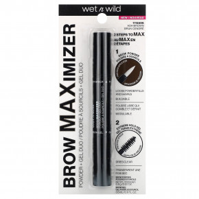 wet n wild, Brow Maximizer, средство для бровей, пудра и гель, дуэт, пепельно-коричневый, 1 шт. в Москве - eco-herb.ru | фото