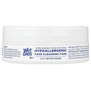 Wet Ones, For Pets!™, гипоаллергенные очищающие диски для лица с гамамелисом, для собак, без отдушки, 50 салфеток в Москве - eco-herb.ru | фото