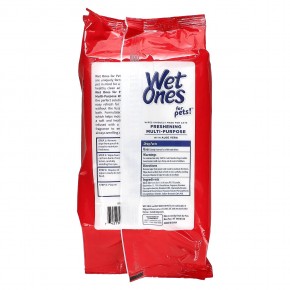 Wet Ones, Освежающее универсальное средство с салфетками из алоэ вера, для кошек, свежий запах, 100 салфеток в Москве - eco-herb.ru | фото