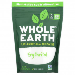 Whole Earth, Erythritol, 16 oz (454 g) - описание | фото