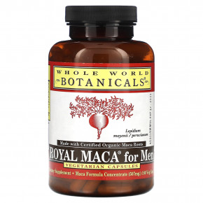 Whole World Botanicals, Royal Maca, для мужчин, 507 мг, 180 растительных капсул (253 мг в 1 капсуле) в Москве - eco-herb.ru | фото