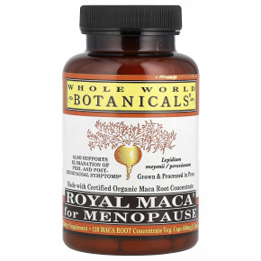 Whole World Botanicals, Royal Maca®, при менопаузе, 120 растительных ингредиентов Капсулы - описание | фото