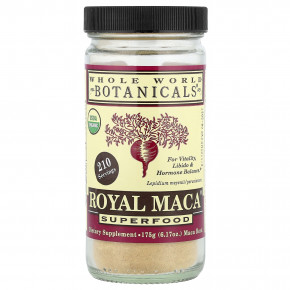 Whole World Botanicals, Royal Maca®, суперфуд, 175 г (6,17 унции) - описание | фото