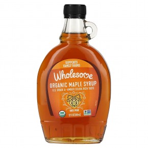 Wholesome Sweeteners, Organic Maple Syrup, Amber, 12 fl oz (355 ml ) в Москве - eco-herb.ru | фото