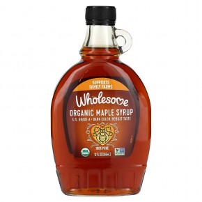 Wholesome Sweeteners, Organic Maple Syrup, Dark, 12 fl oz (355 ml) в Москве - eco-herb.ru | фото