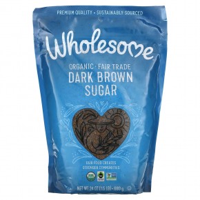 Wholesome Sweeteners, Органический коричневый сахар, 680 г (24 унции) – 1,5 фунта - описание