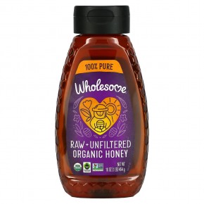 Wholesome Sweeteners, органический, необработанный и нефильтрованный мед, 454 г (16 унций) в Москве - eco-herb.ru | фото