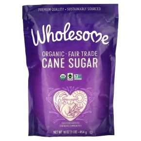 Wholesome Sweeteners, Органический тростниковый сахар, 454 г (1 фунт) - описание