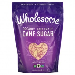 Wholesome Sweeteners, Органический тростниковый сахар, 907 г (2 фунта) - описание