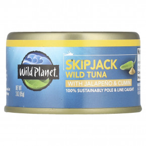 Wild Planet, SkipJack Wild Tuna with Jalapeno & Cumin, 3 oz (85 g) (Товар снят с продажи) в Москве - eco-herb.ru | фото