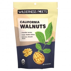Wilderness Poets LLC, Organic California Walnuts, 8 oz (226 g) в Москве - eco-herb.ru | фото