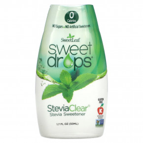 SweetLeaf Stevia, Sweet Drops, SteviaClear, 50 мл (1,7 жидк. Унции) - описание