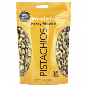 Wonderful Pistachios, обжаренный мед, без скорлупы, 155 г (5,5 унции) - описание | фото