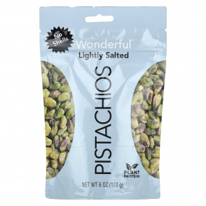 Wonderful Pistachios, с добавлением соли, без скорлупы, 170 г (6 унций) - описание