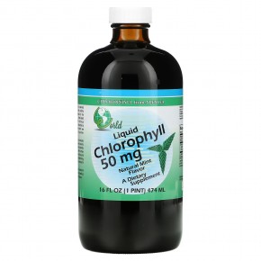 World Organic, Жидкий хлорофилл, натуральная мята, 50 мг, 16 жидких унций (474 мл) в Москве - eco-herb.ru | фото