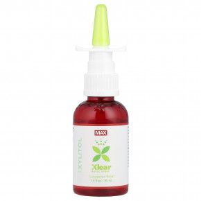 Xlear, спрей для носа с ксилитолом, натуральный солевой раствор, максимальное облегчение, 45 мл (1,5 жидк. унции) - описание | фото