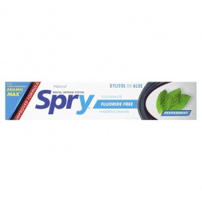 Xlear, Spry Toothpaste, защита от зубного камня, без фтора, перечная мята, 141 г (5 унций) в Москве - eco-herb.ru | фото