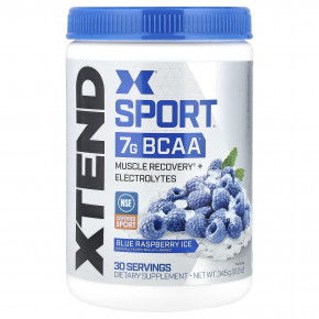 XTEND, Sport, 7 г аминокислот с разветвленной цепью (BCAA), со вкусом голубой малины, 345 г (12,2 унции) в Москве - eco-herb.ru | фото