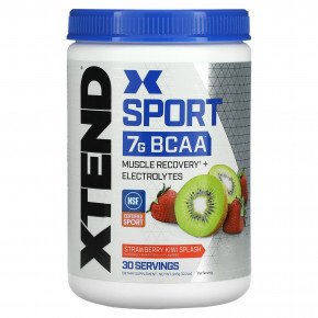 XTEND, Sport, 7 г аминокислот с разветвленной цепью (BCAA), со вкусом клубники и киви, 345 г (12,2 унции) в Москве - eco-herb.ru | фото