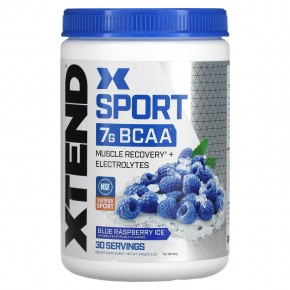 Xtend, Sport, 7 г аминокислот с разветвленной цепью (BCAA), со вкусом голубой малины, 345 г (12,2 унции) - описание
