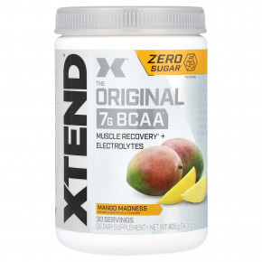 XTEND, The Original, 7 г аминокислот с разветвленной цепью (BCAA), со вкусом манго, 420 г (14,8 унции) в Москве - eco-herb.ru | фото