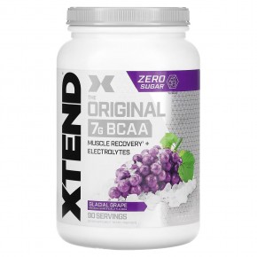 Xtend, The Original, добавка с содержанием 7 г аминокислот с разветвленной цепью (BCAA), со вкусом винограда, 1,17 кг (2,58 фунта) - описание