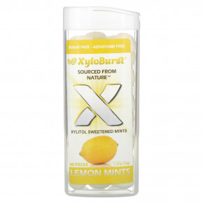Xyloburst, подслащенные ксилитолом мятные конфеты, со вкусом лимона, 60 шт., 36 г (1,27 унции) в Москве - eco-herb.ru | фото