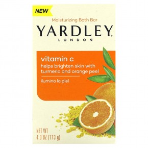 Yardley London, Moisturizing Bath Bar, Vitamin C, 4 oz (113 g) - описание