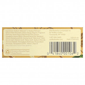 Yardley London, питательное мыло для ванн, овсянка и миндаль, 113 г (4 унции) в Москве - eco-herb.ru | фото