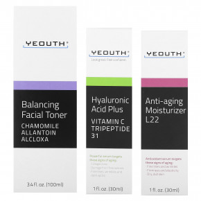 YEOUTH, Essential Anti-Aging Skin Care System, набор из 3 предметов в Москве - eco-herb.ru | фото