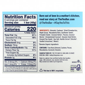 Yes Bar, Snack Bar, клубника и кокос, 6 батончиков по 40 г (1,4 унции) в Москве - eco-herb.ru | изображение Yes Bar, Snack Bar, клубника и кокос, 6 батончиков по 40 г (1,4 унции) в Москве - eco-herb.ru | фото